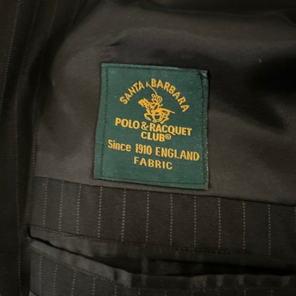 SANTA BARBARA POLO AND RAQUET CLUB BLAZER 18"W X 33 1/2" L MADE IN ENGLAND - Picture 2 of 5